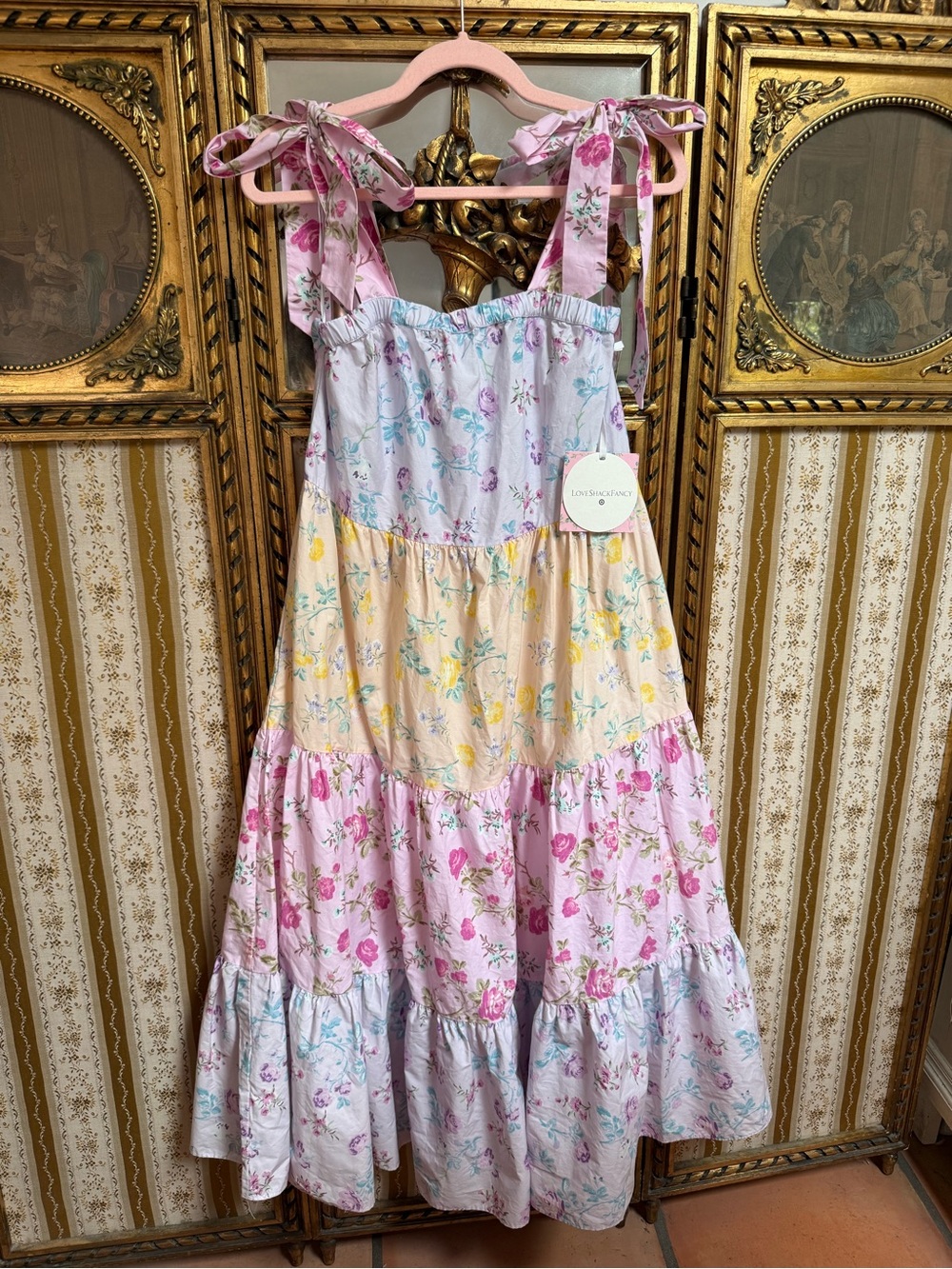 NWT LoveShackFancy x Target Margaux Floral Tiered Maxi Dress Cotton XS & XXS